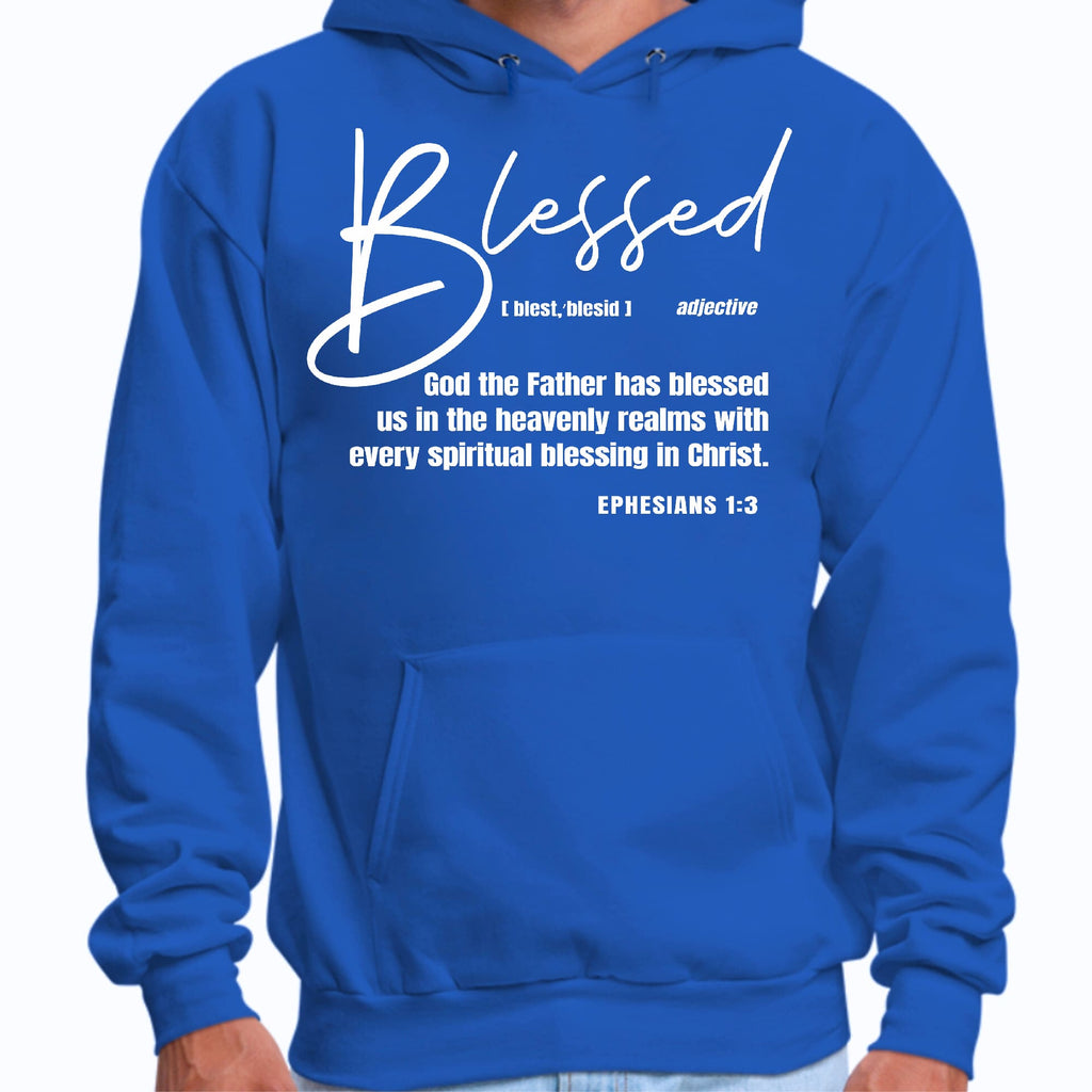 Mens Graphic Hoodie Blessed in Christ