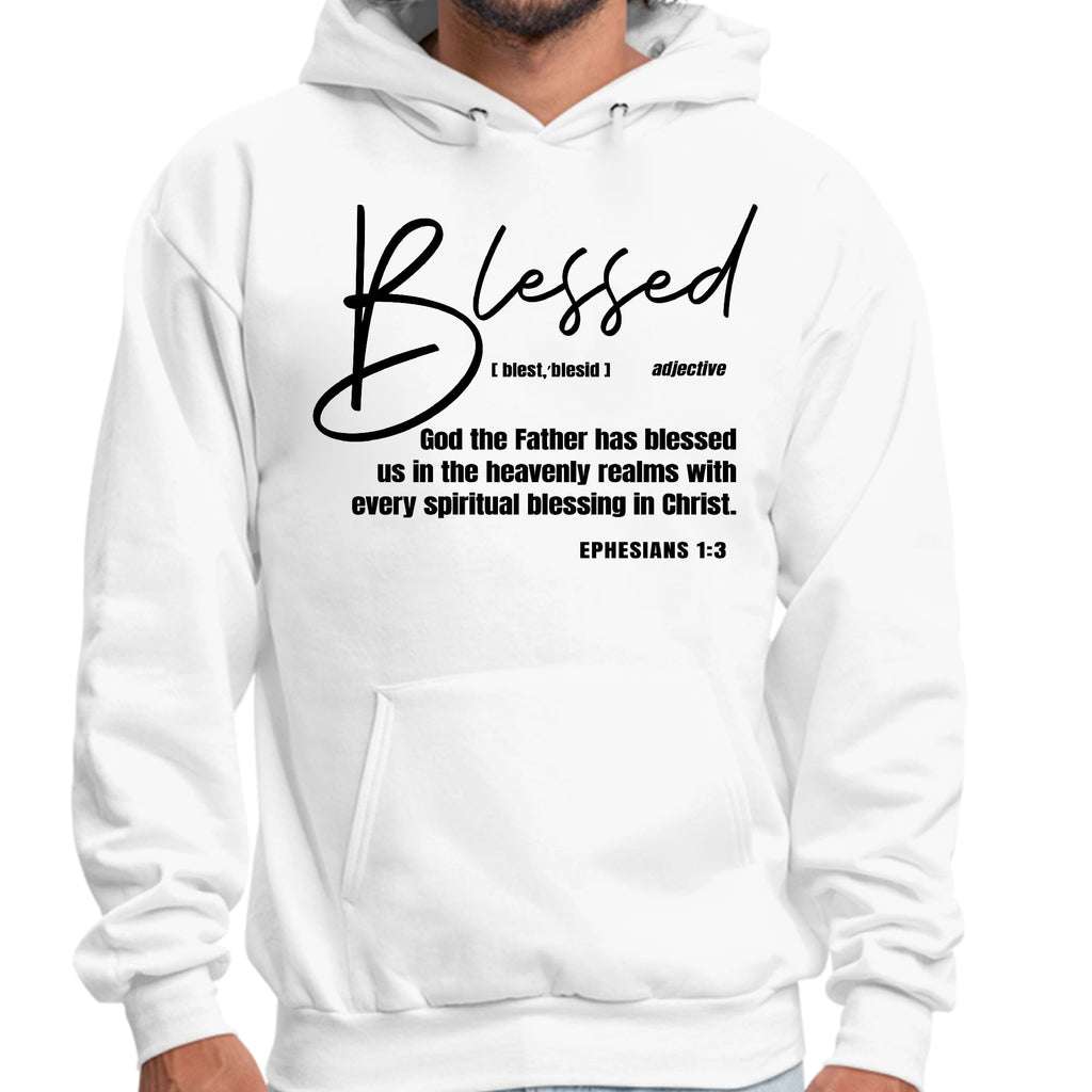 Mens Graphic Hoodie Blessed in Christ