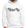 Mens Graphic Hoodie Blessed Up Quote Black Illustration
