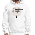 Mens Graphic Hoodie Faith - Christian Affirmation - Black and Beige