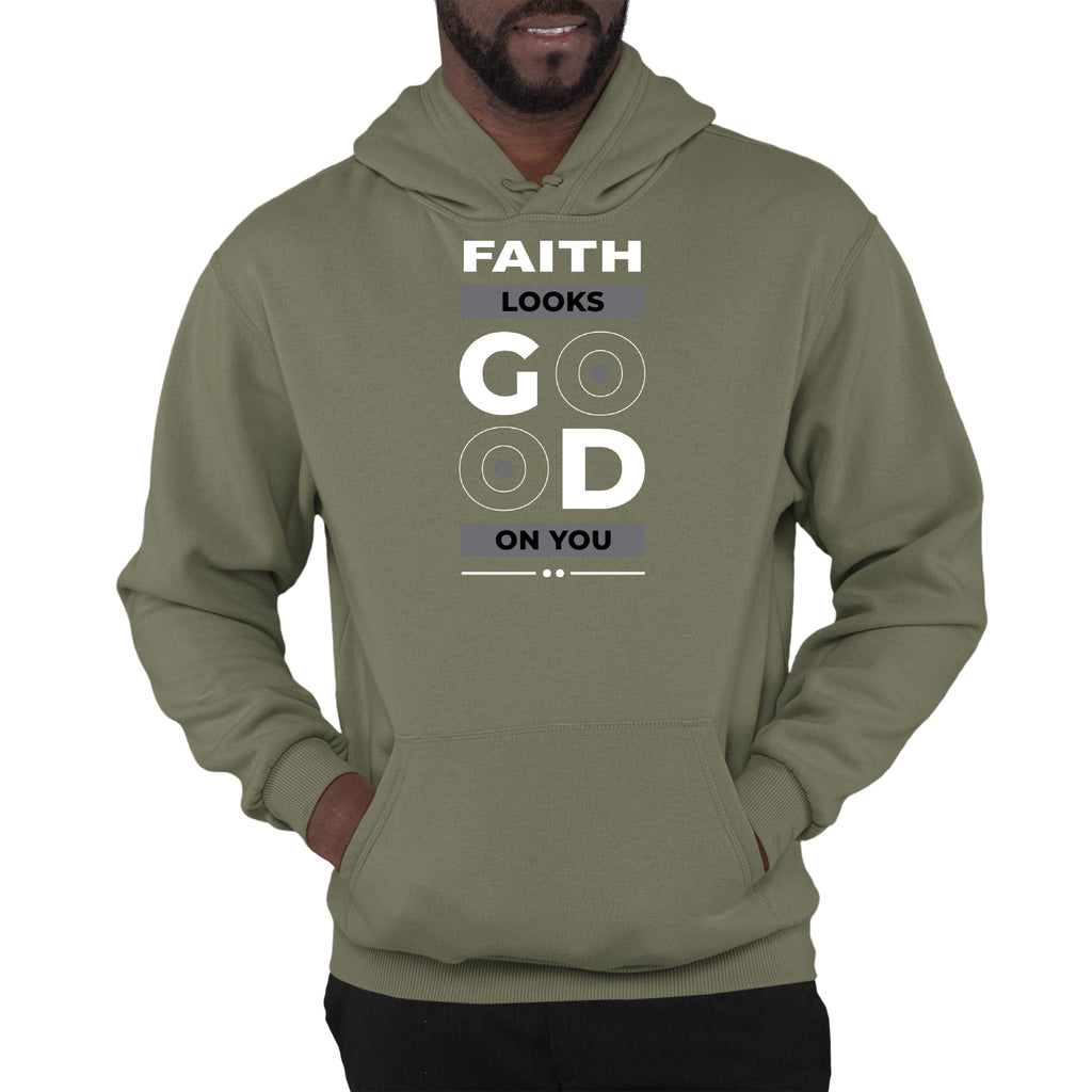 Mens Graphic Hoodie Faith Looks Good