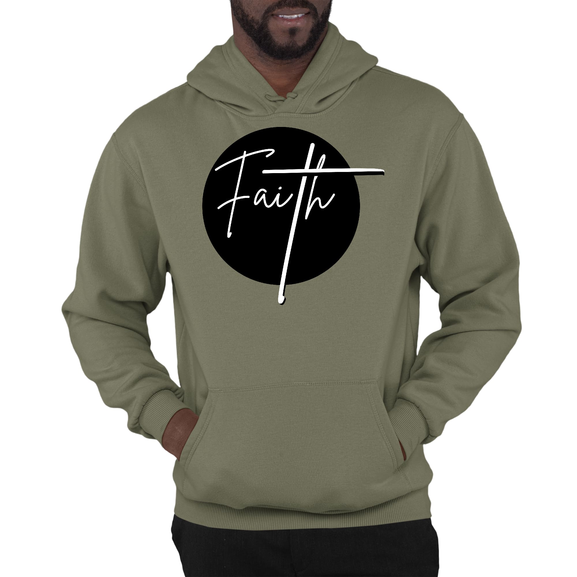Mens Graphic Hoodie Faith Print