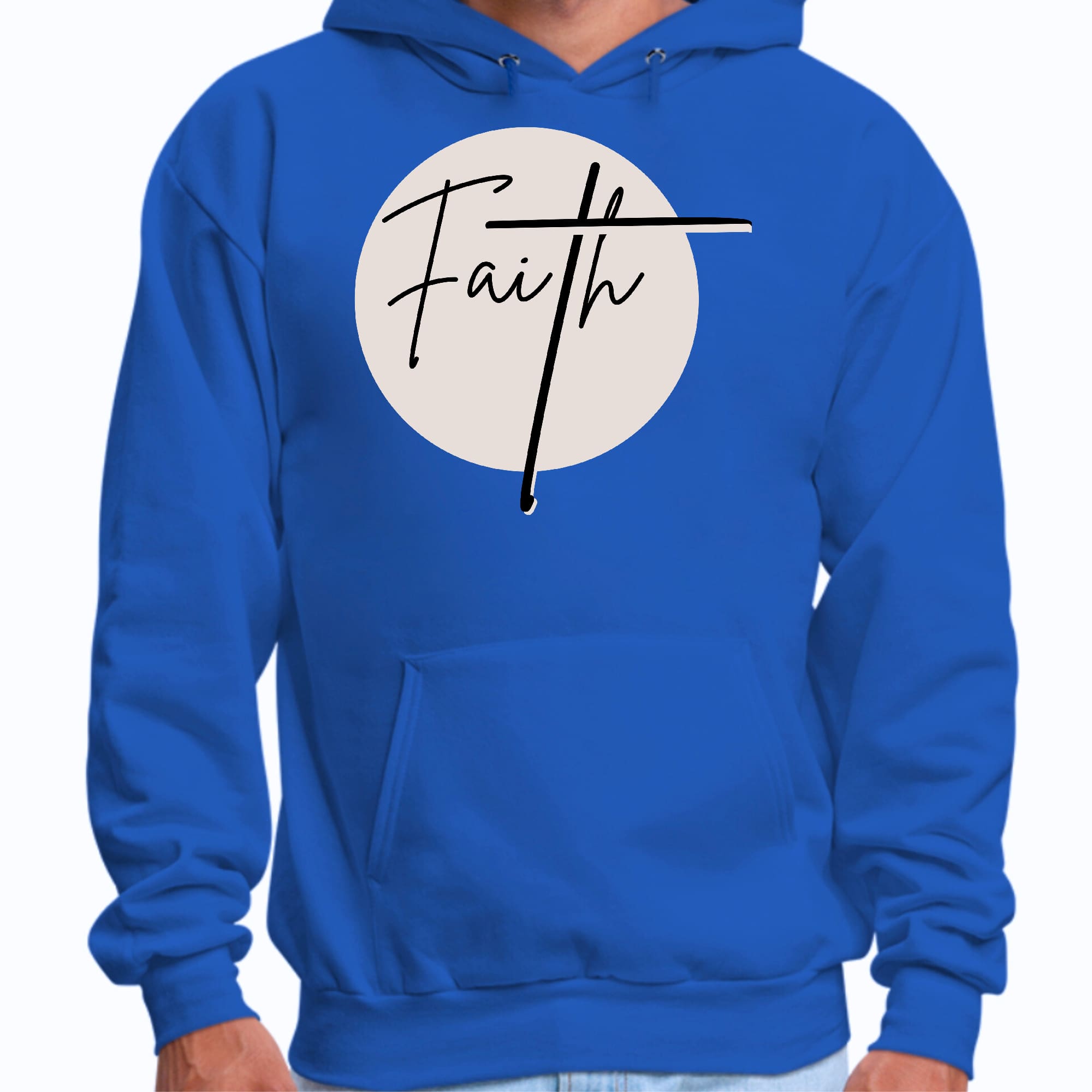 Mens Graphic Hoodie Faith Print