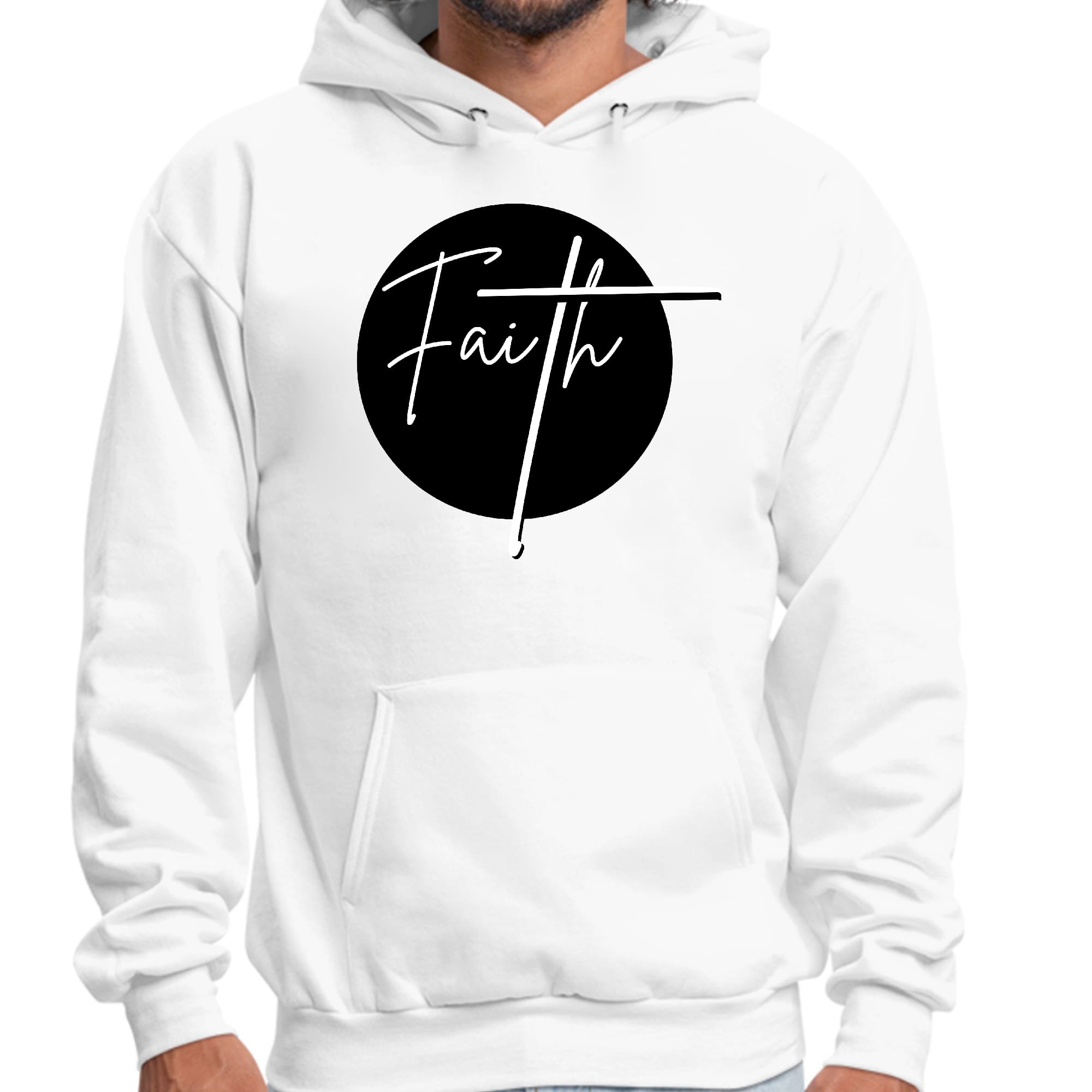 Mens Graphic Hoodie Faith Print