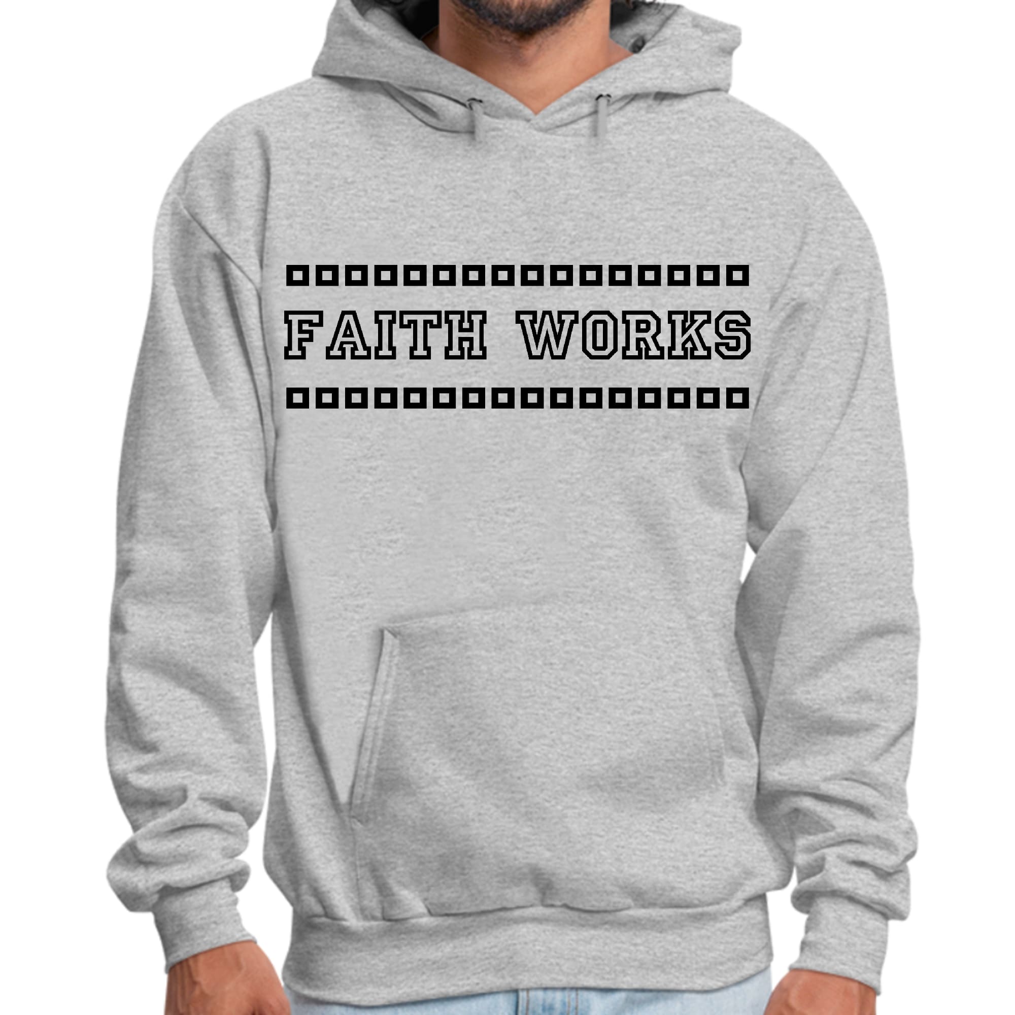 Mens Graphic Hoodie Faith Works