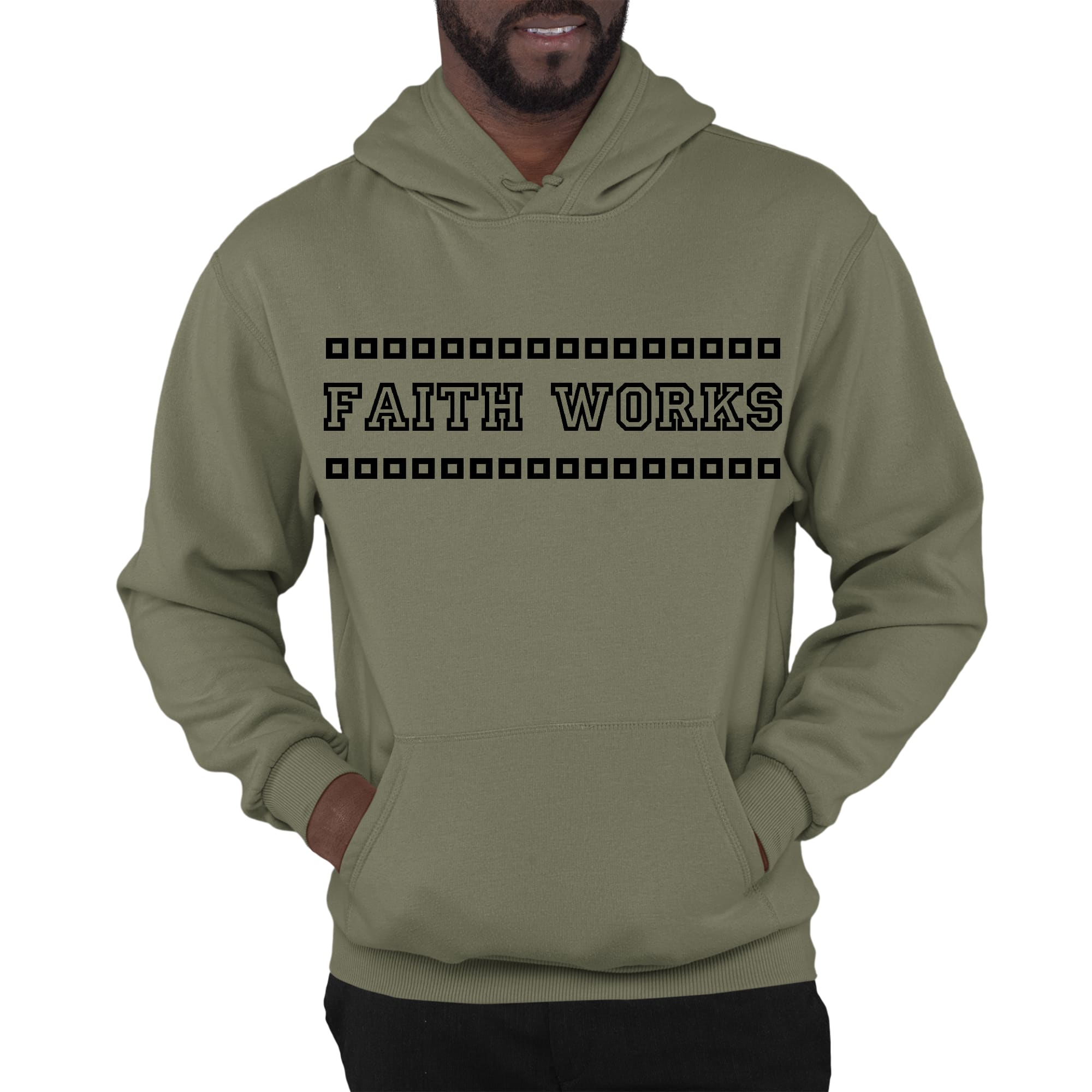 Mens Graphic Hoodie Faith Works