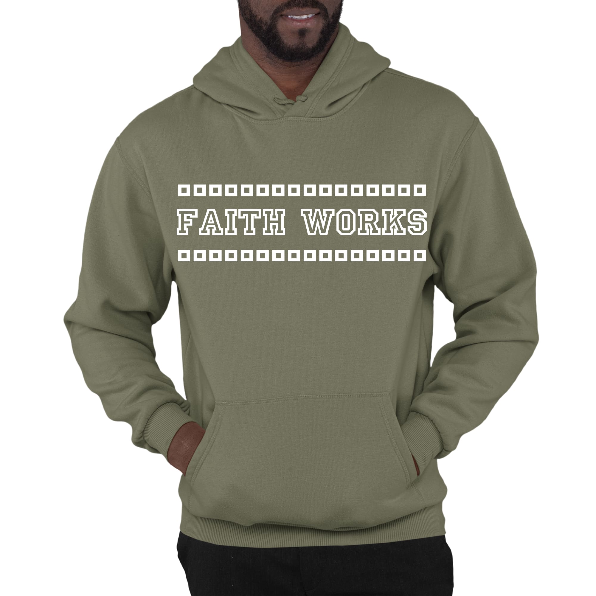 Mens Graphic Hoodie Faith Works
