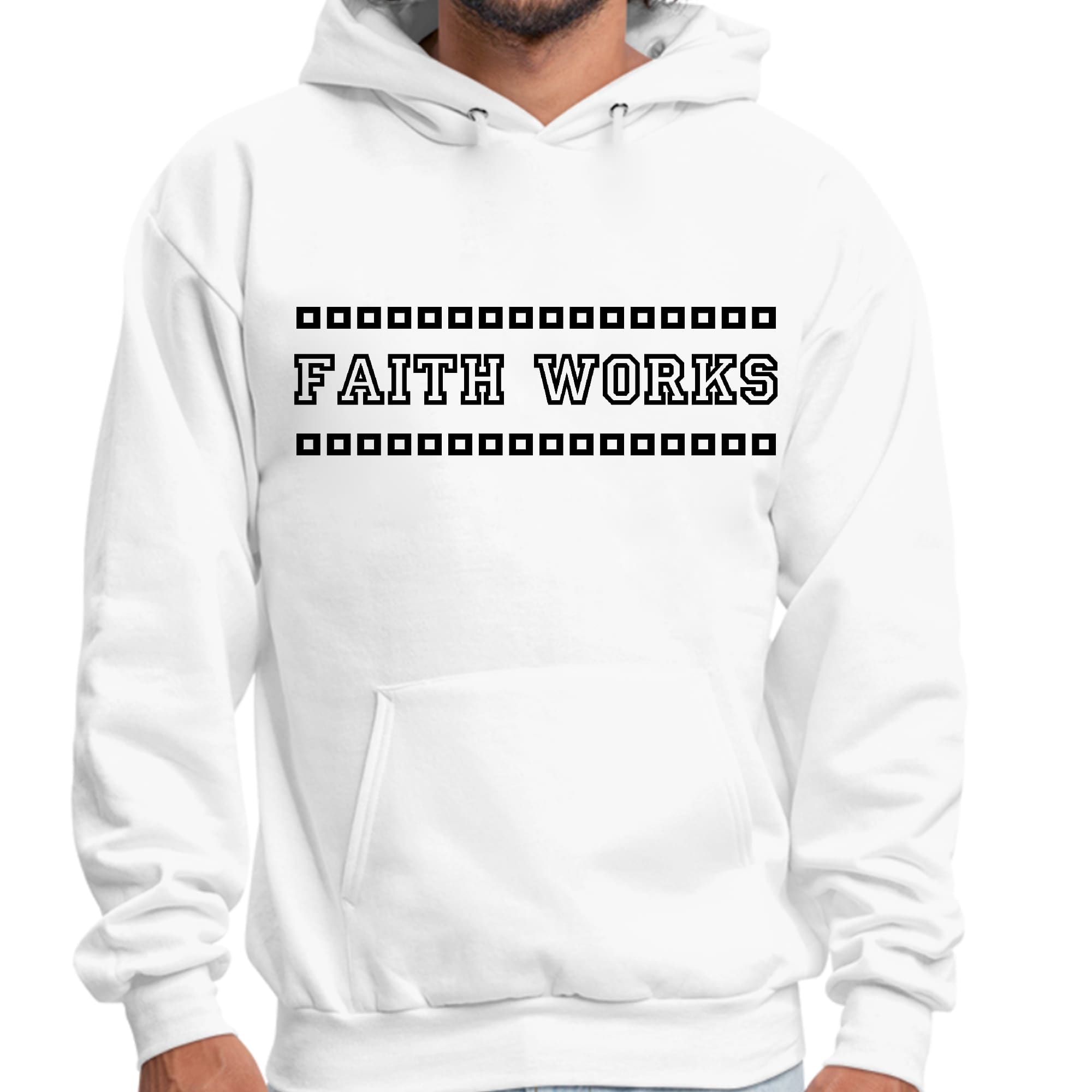 Mens Graphic Hoodie Faith Works