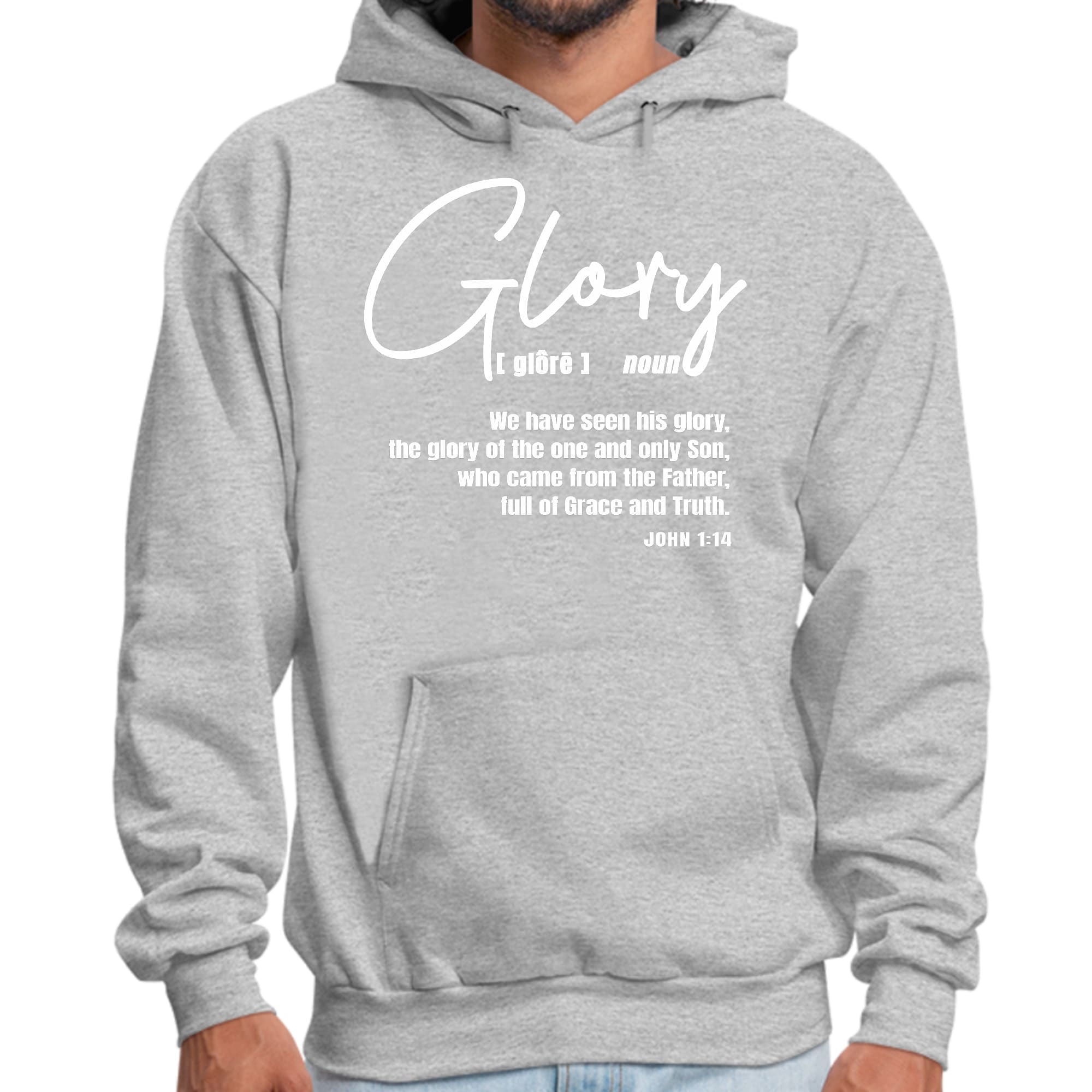 Mens Graphic Hoodie Glory - Christian Inspiration