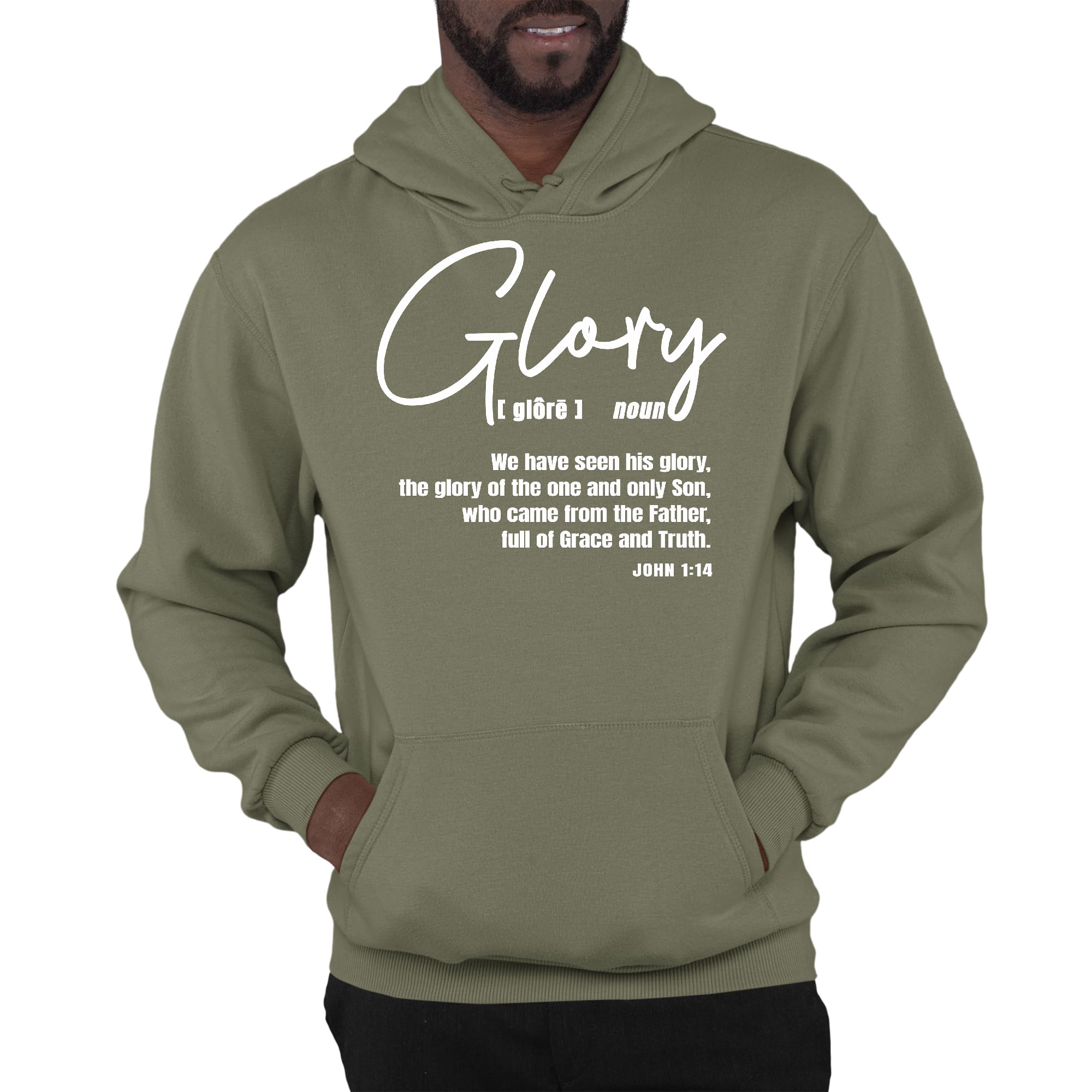 Mens Graphic Hoodie Glory - Christian Inspiration