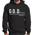 Mens Graphic Hoodie God in the Beginning Print