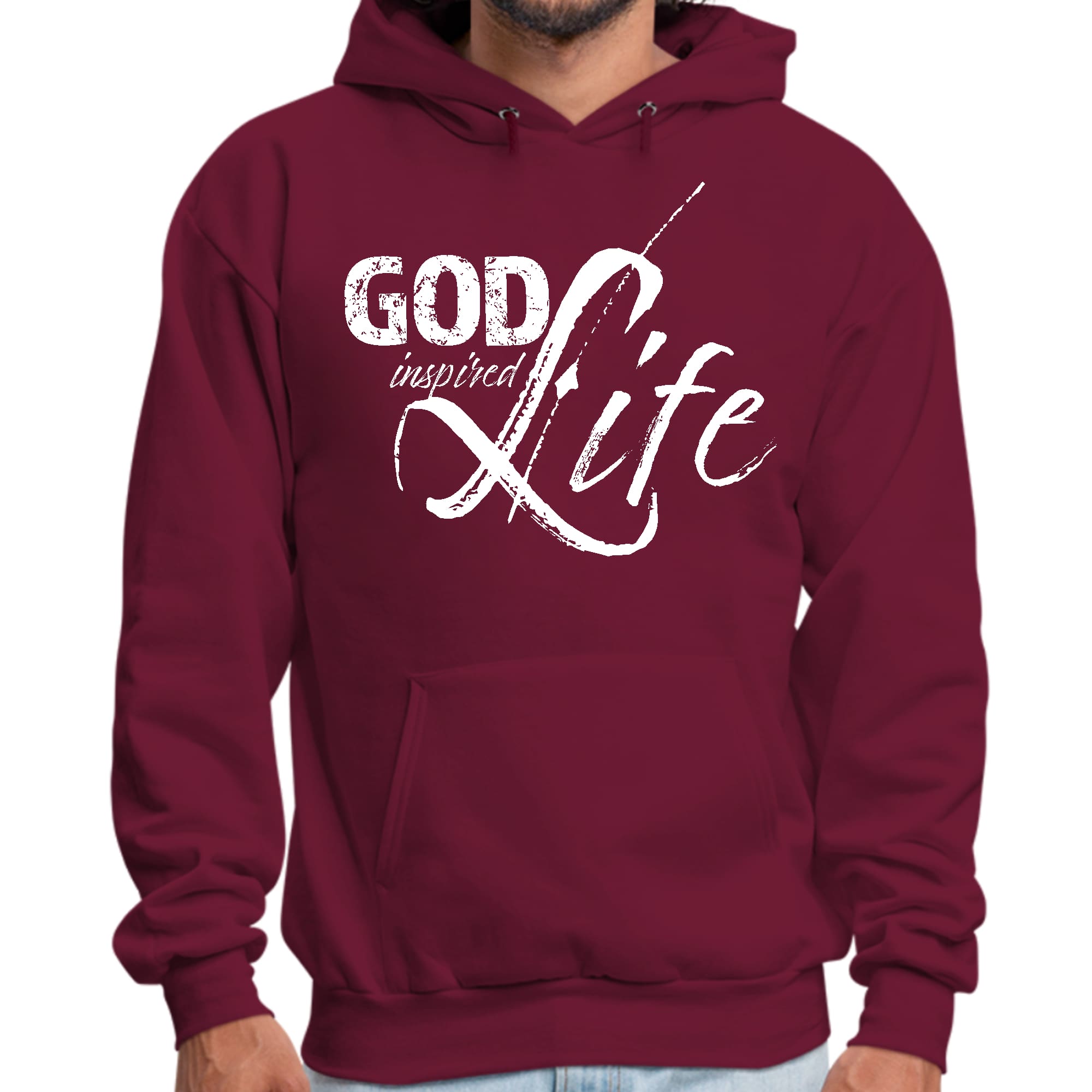 Mens Graphic Hoodie God Inspired Life