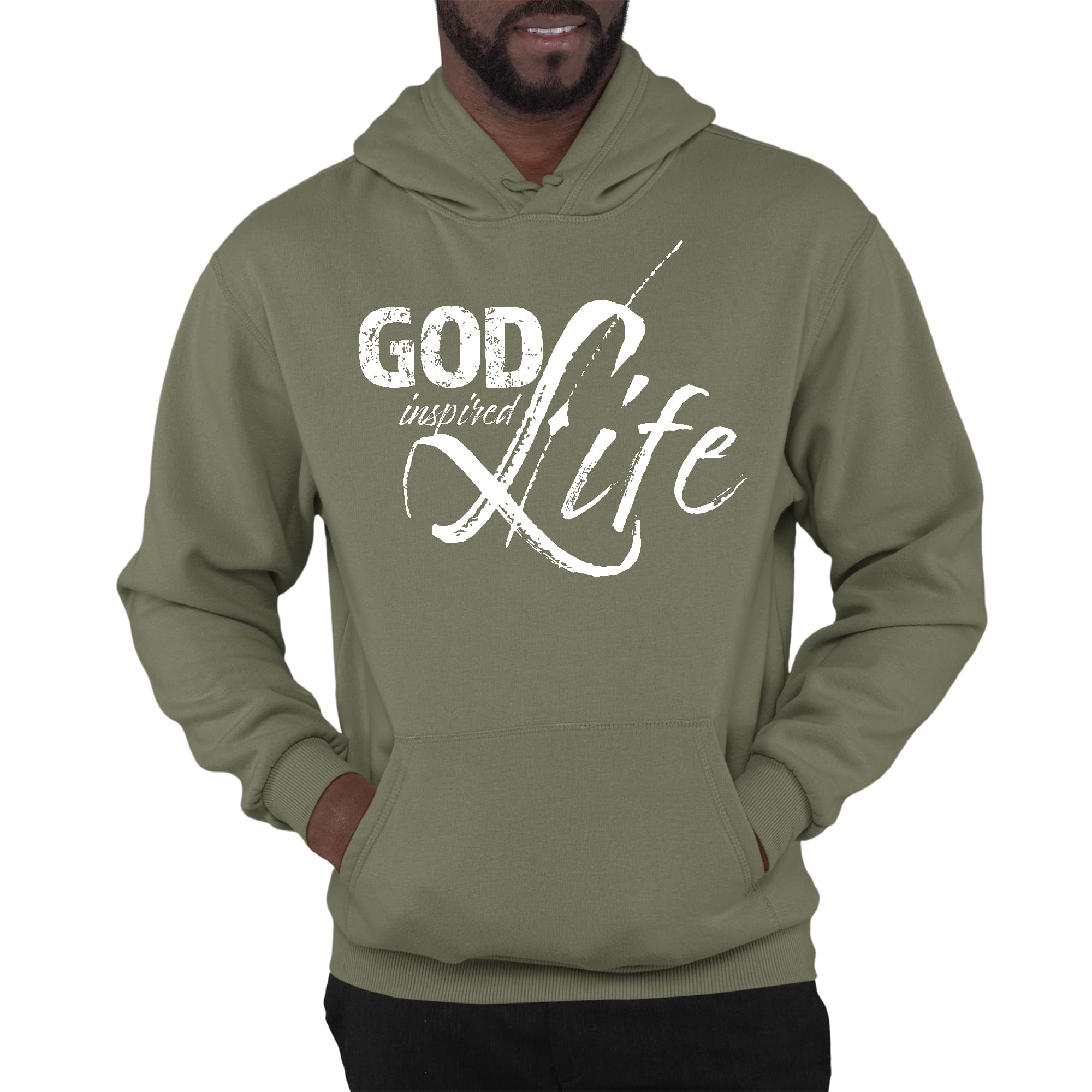 Mens Graphic Hoodie God Inspired Life