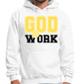 Mens Graphic Hoodie God @ Work Yellow and Black Print