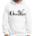 Mens Graphic Hoodie Good Vibes Black Print