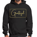 Mens Graphic Hoodie Grateful - Metallic Gold Illustration