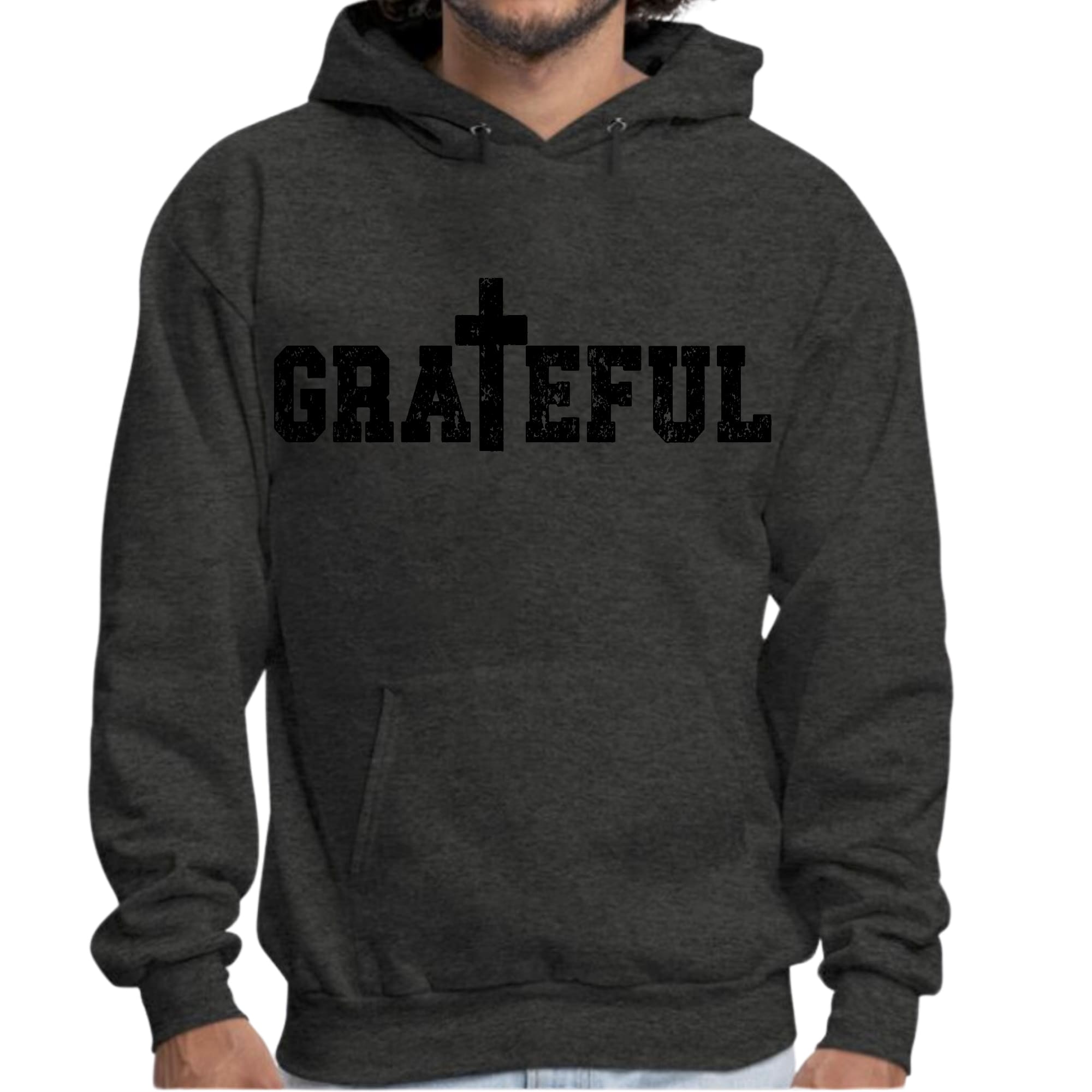 Mens Graphic Hoodie Grateful Print