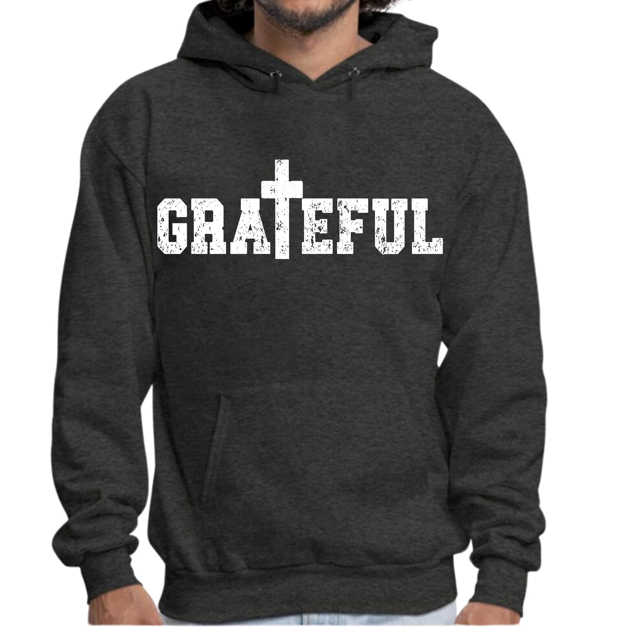Mens Graphic Hoodie Grateful Print