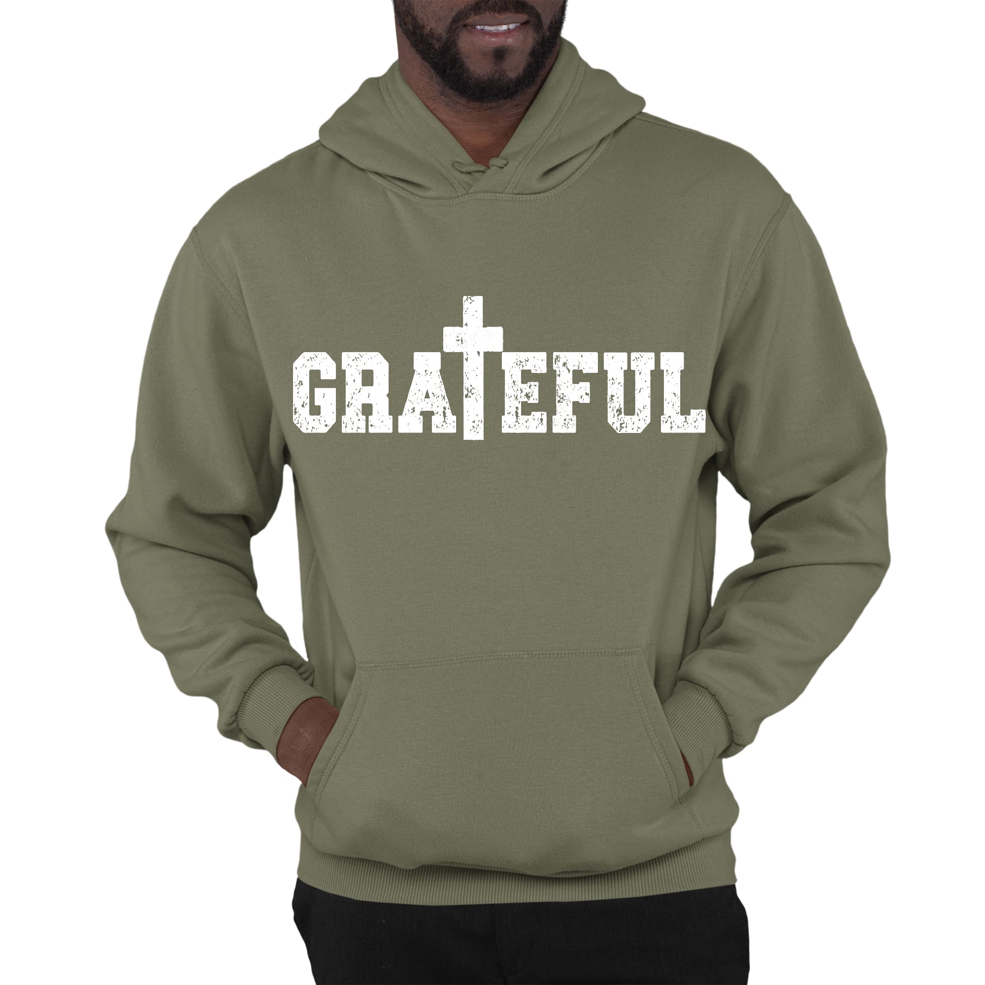 Mens Graphic Hoodie Grateful Print