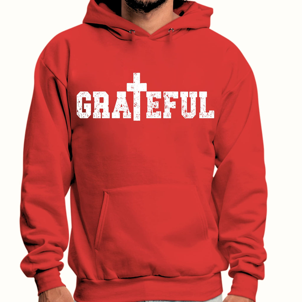 Mens Graphic Hoodie Grateful Print