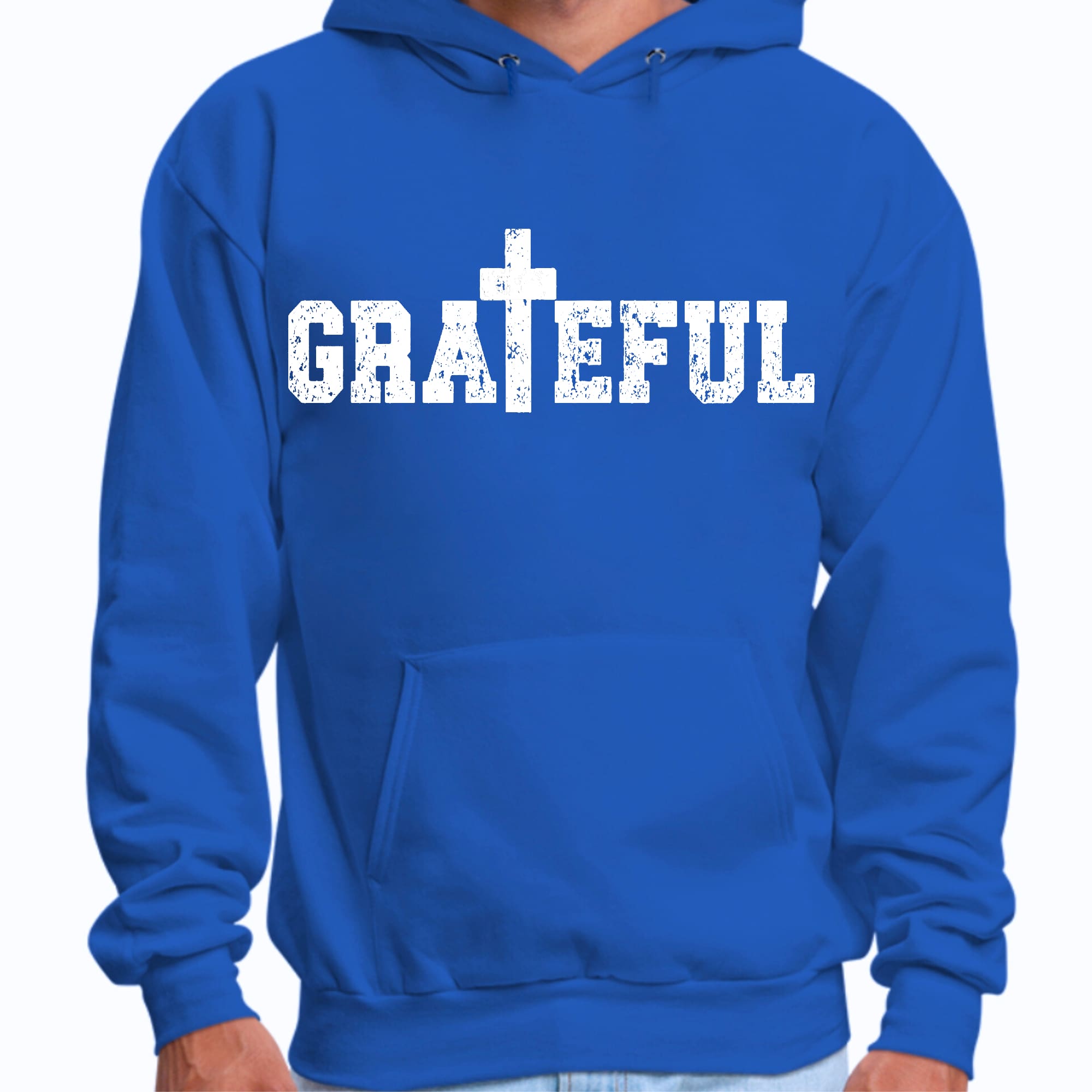 Mens Graphic Hoodie Grateful Print