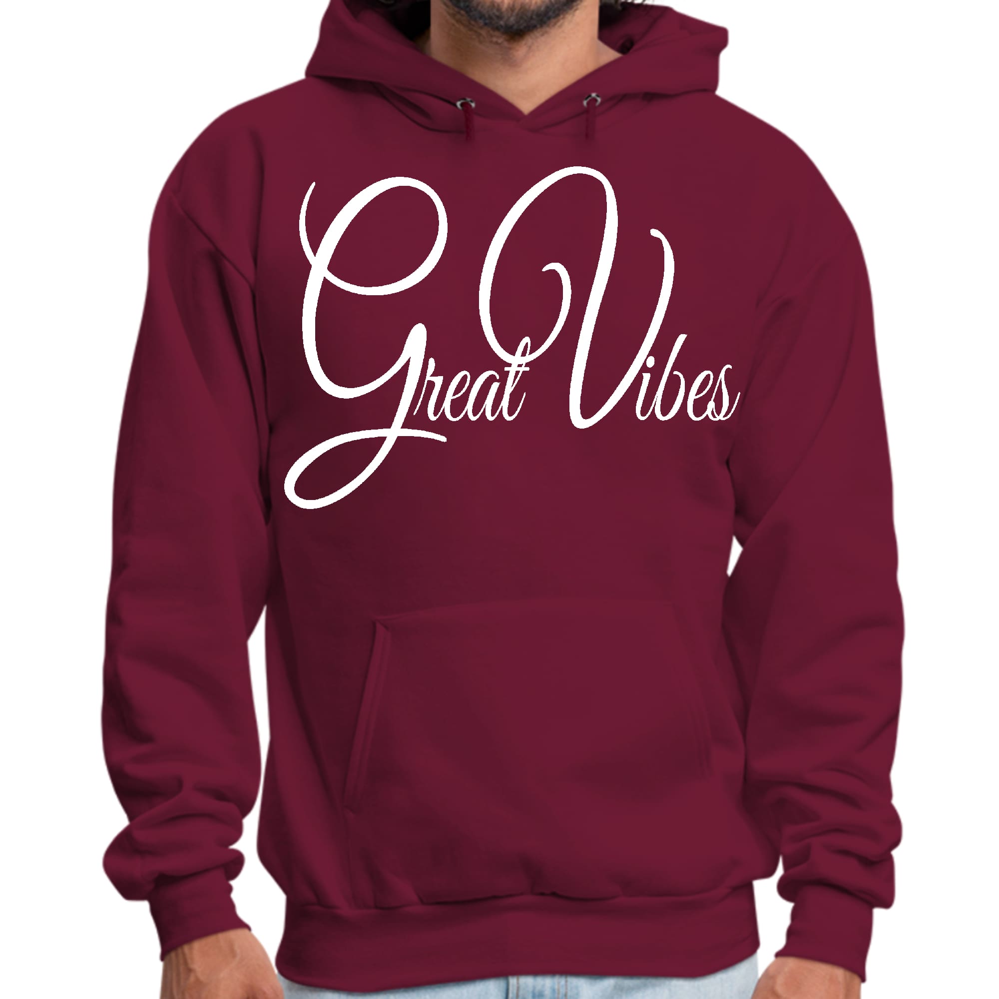 Mens Graphic Hoodie Great Vibes