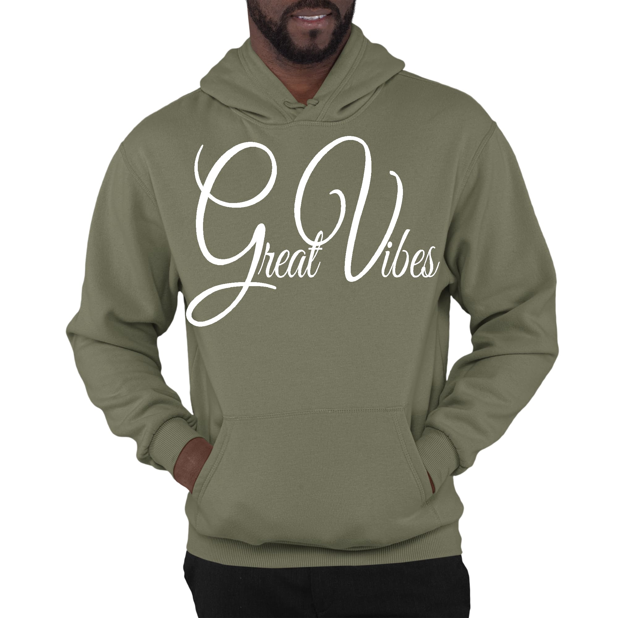 Mens Graphic Hoodie Great Vibes