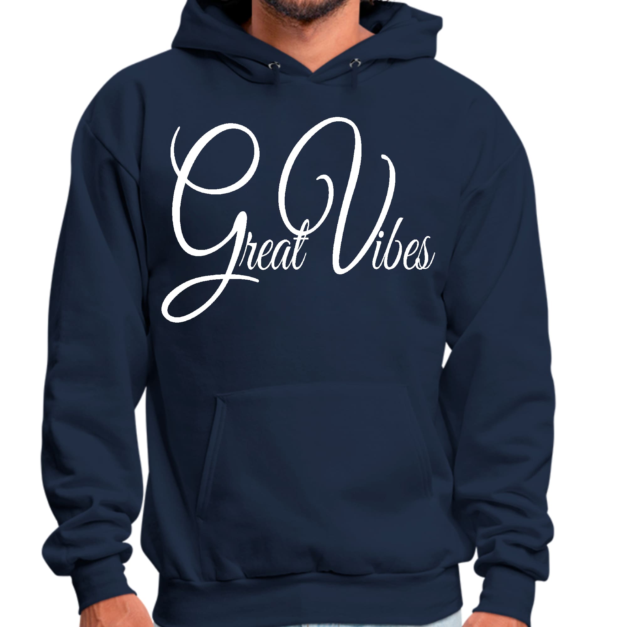 Mens Graphic Hoodie Great Vibes