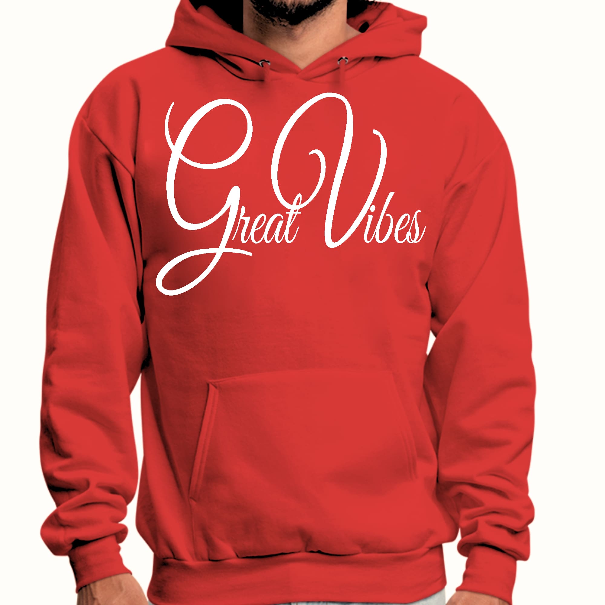 Mens Graphic Hoodie Great Vibes