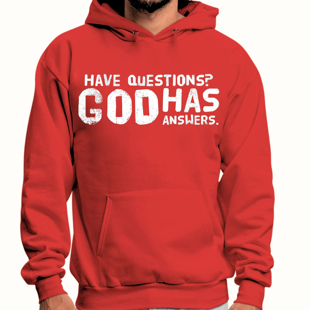 Mens Graphic Hoodie have Questions God has Answers