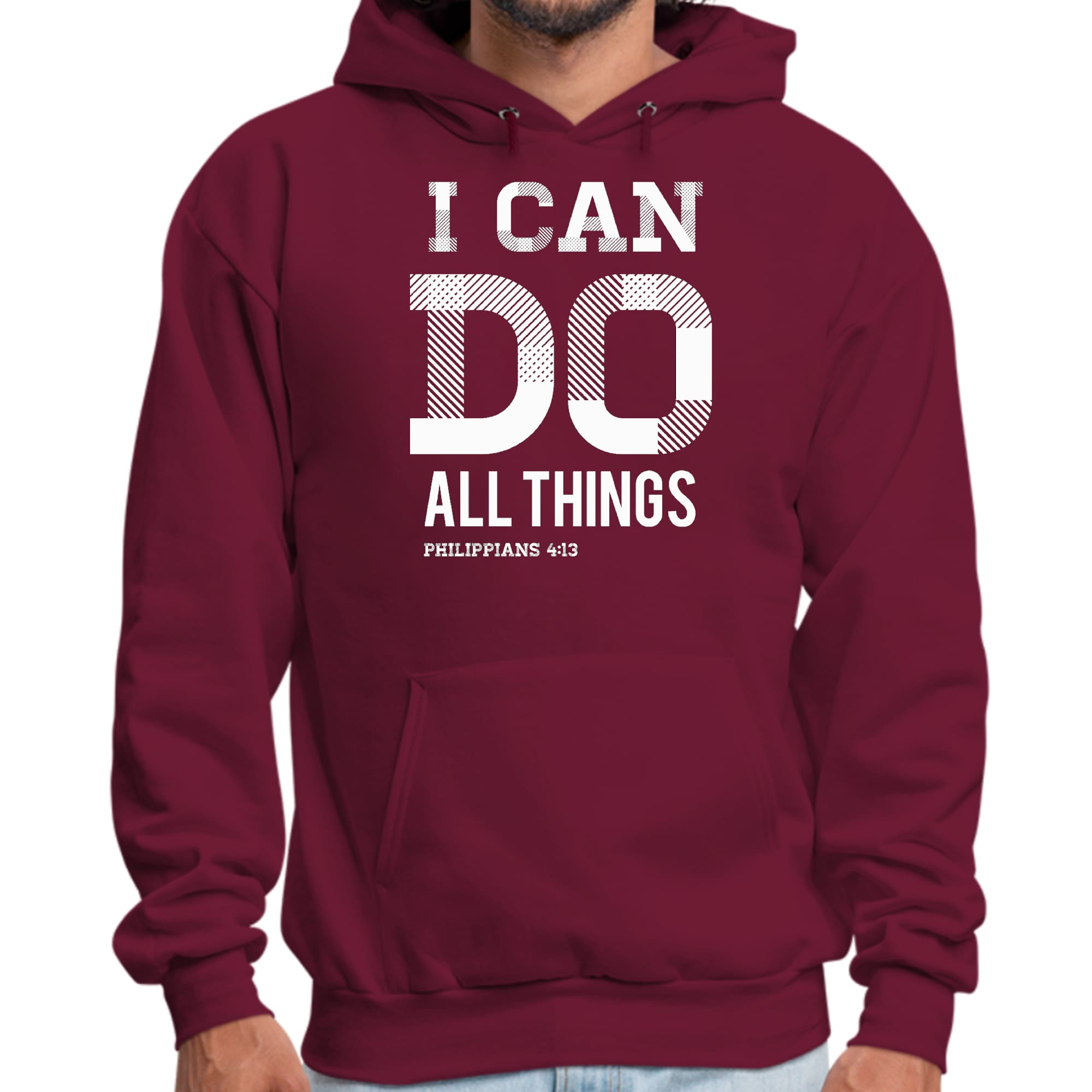 Mens Graphic Hoodie i can do All Things Philippians 4:13