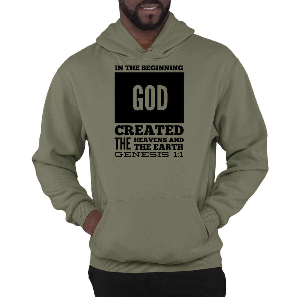 Mens Graphic Hoodie in the Beginning Print