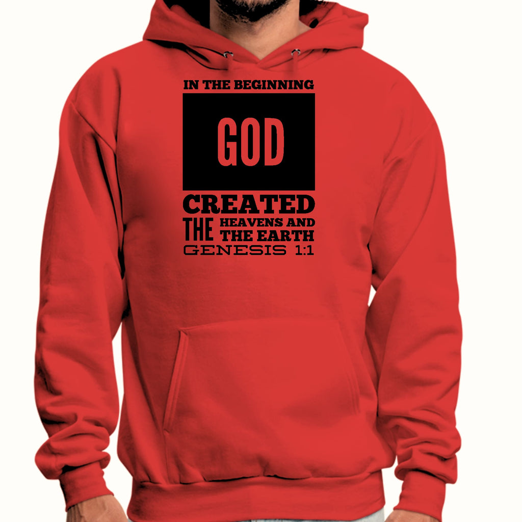 Mens Graphic Hoodie in the Beginning Print