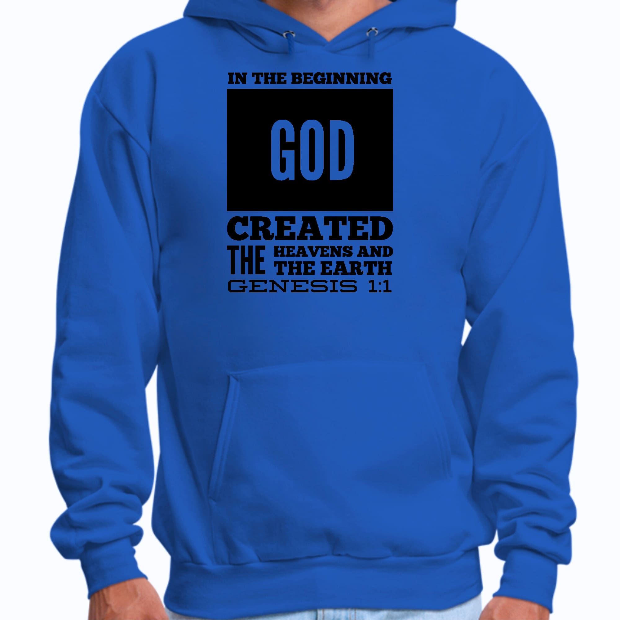 Mens Graphic Hoodie in the Beginning Print