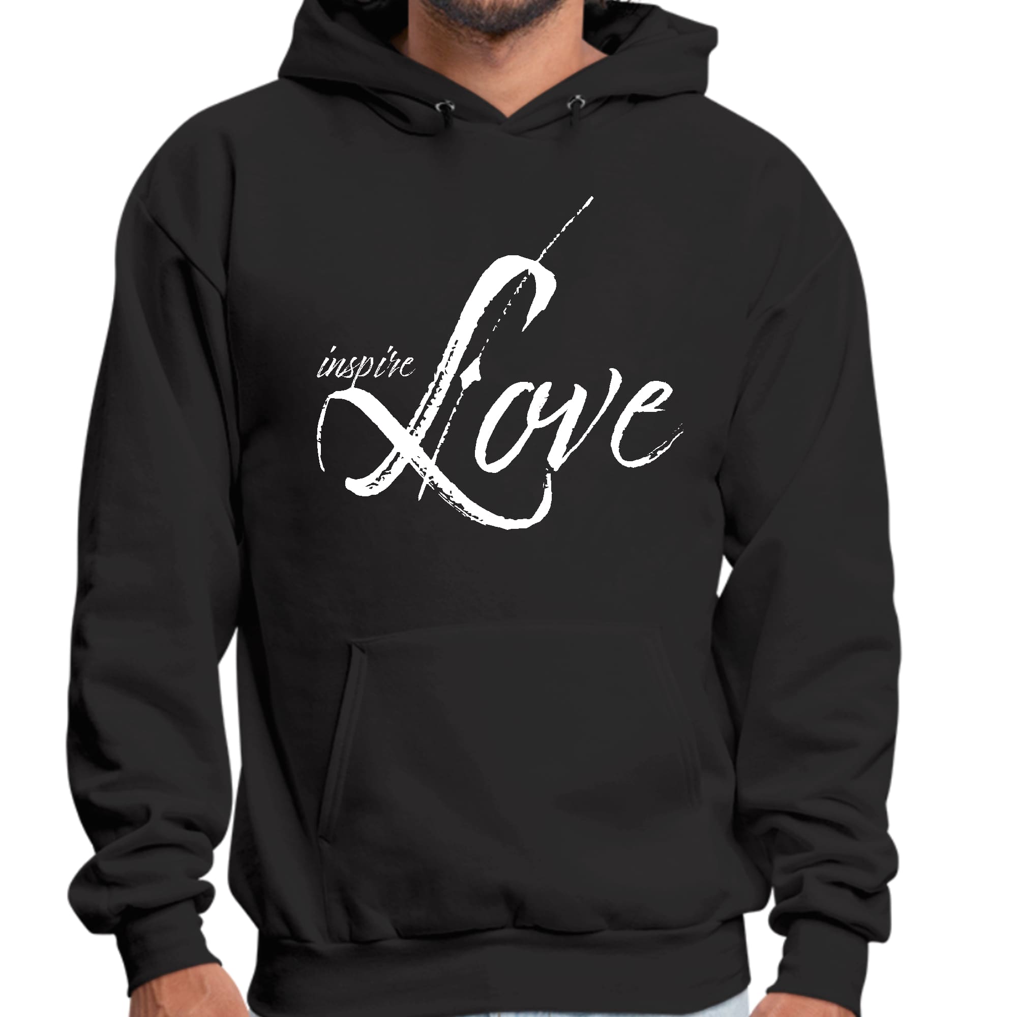 Mens Graphic Hoodie Inspire Love