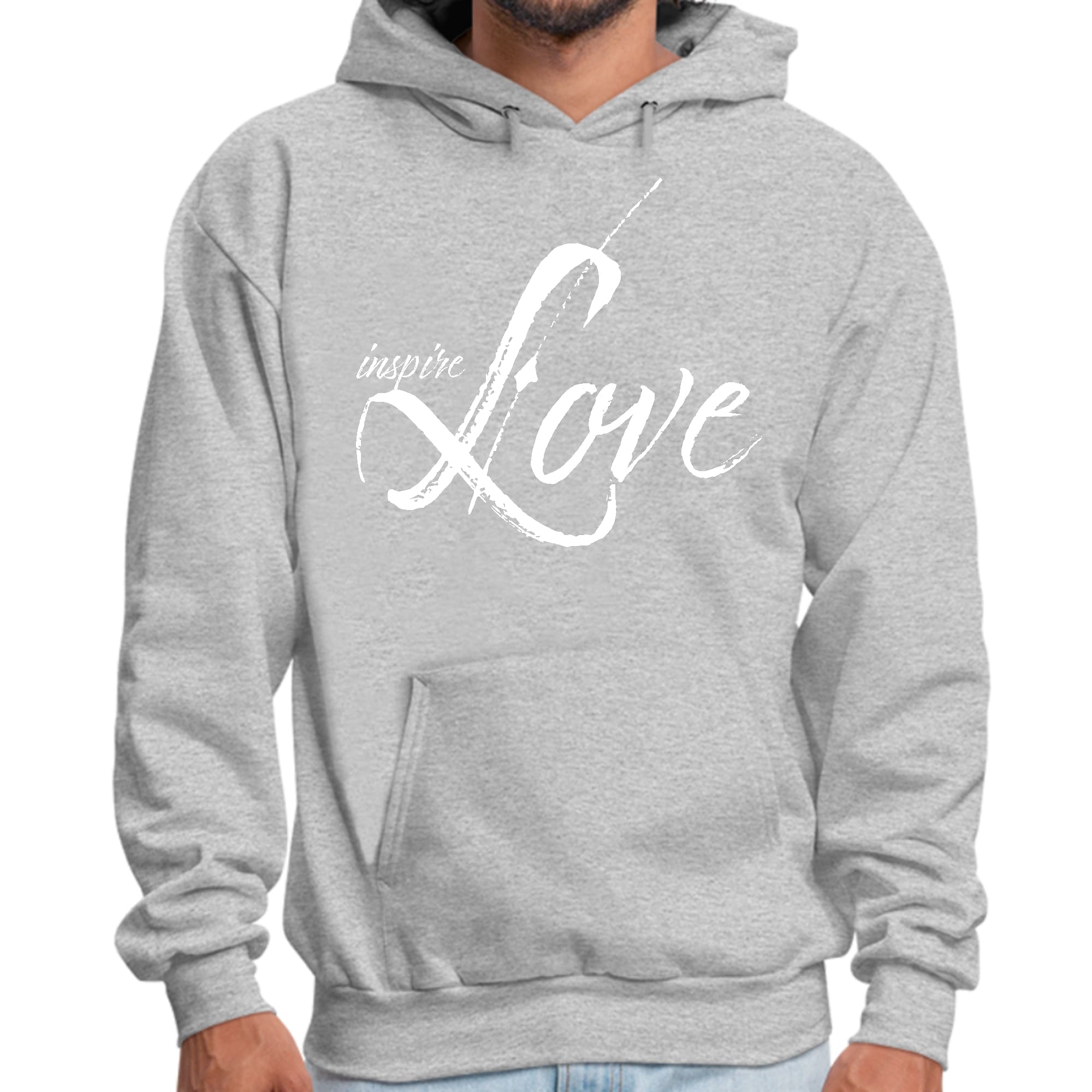 Mens Graphic Hoodie Inspire Love
