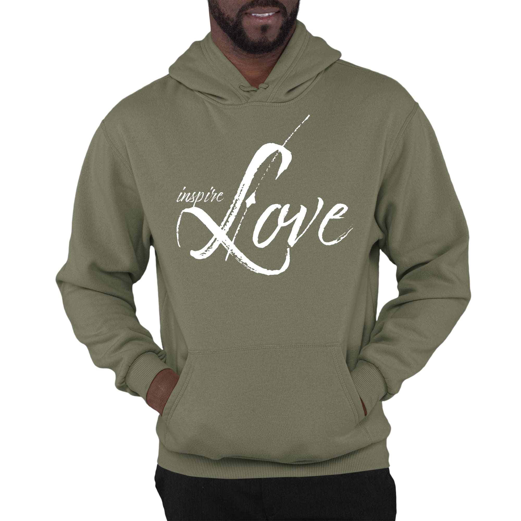 Mens Graphic Hoodie Inspire Love