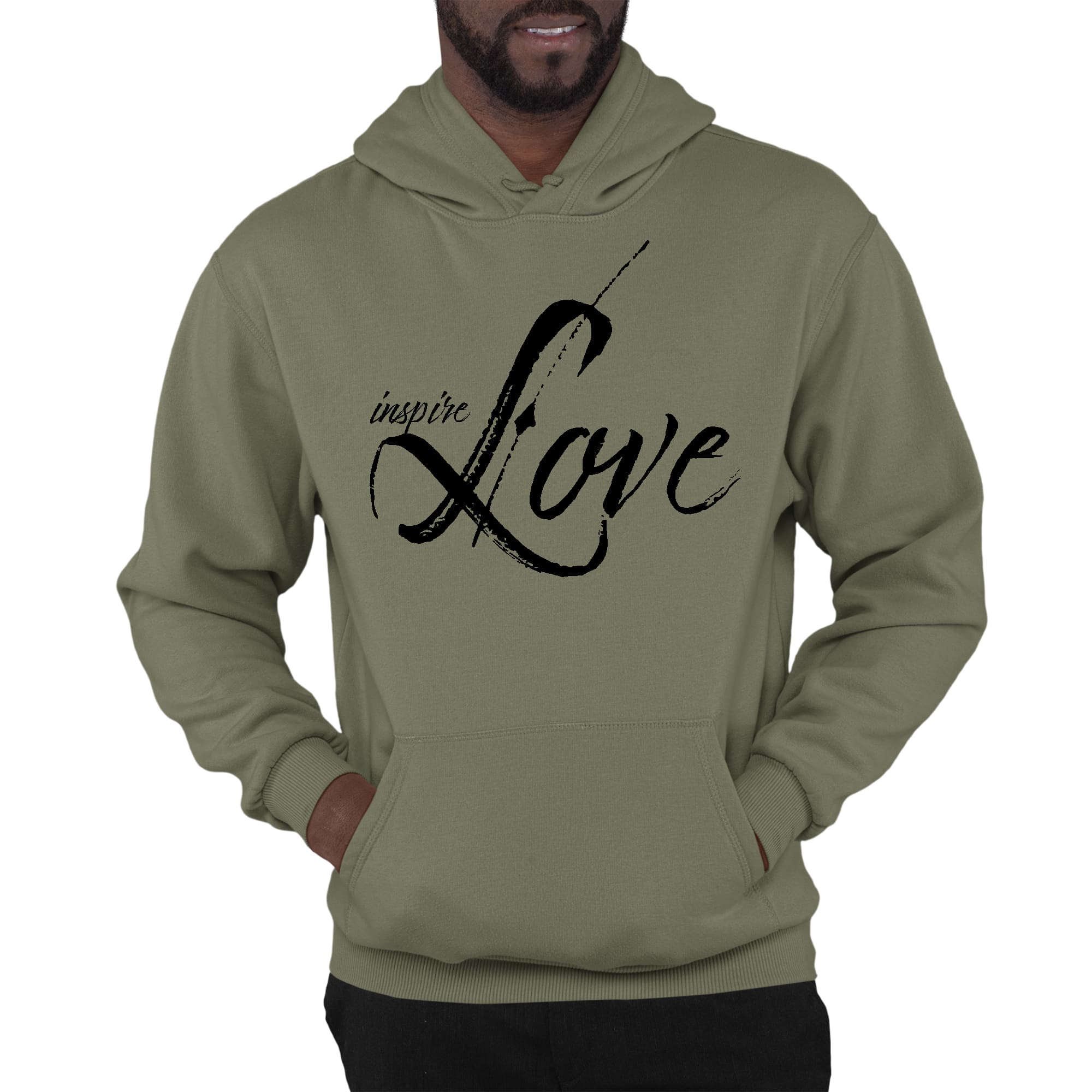 Mens Graphic Hoodie Inspire Love