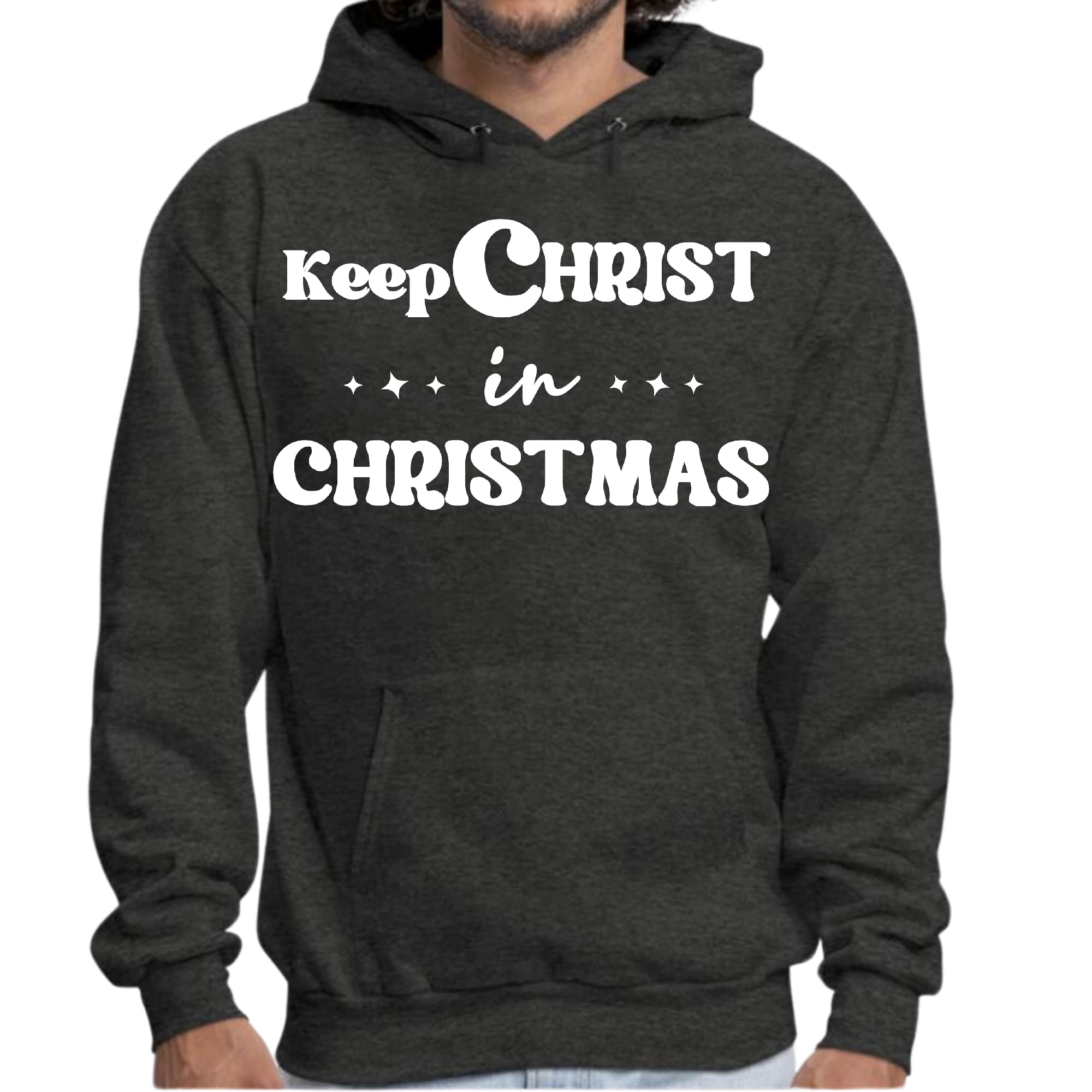 Mens Graphic Hoodie Keep Christ in Christmas - Christian Holiday
