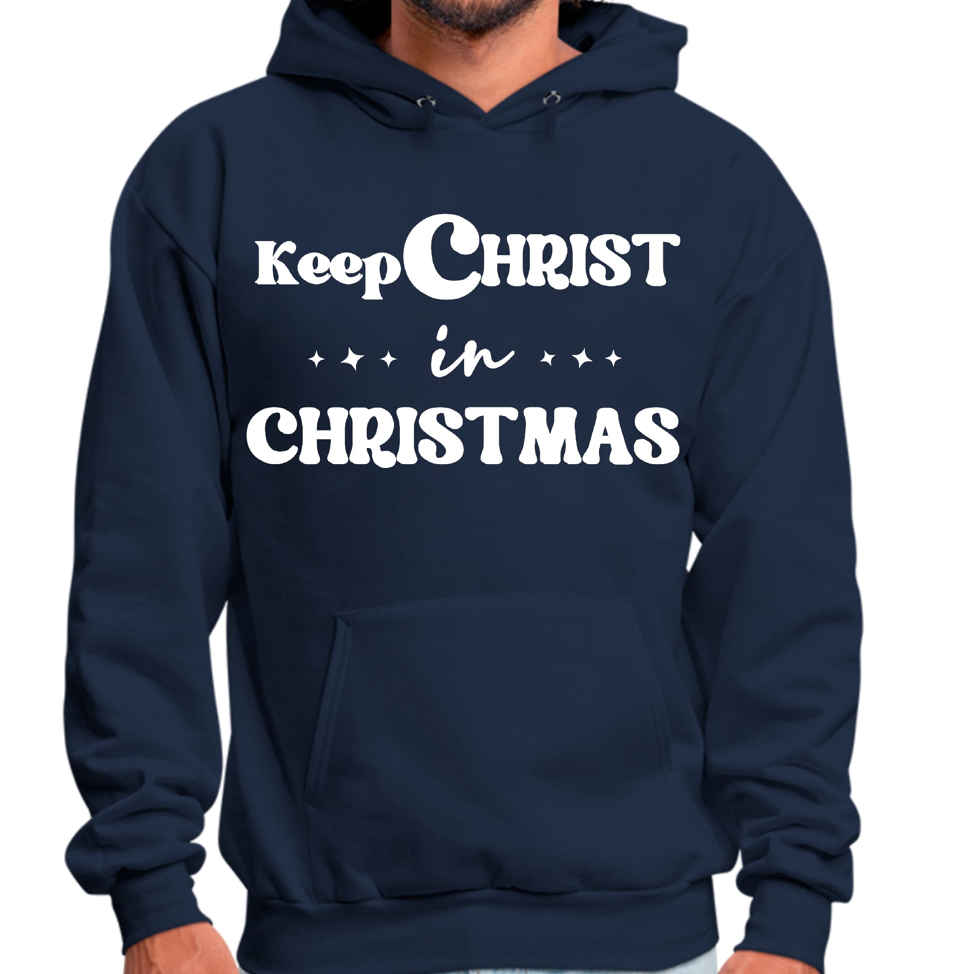 Mens Graphic Hoodie Keep Christ in Christmas - Christian Holiday