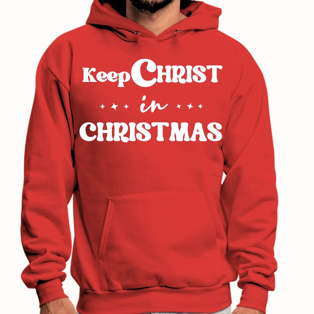 Mens Graphic Hoodie Keep Christ in Christmas - Christian Holiday