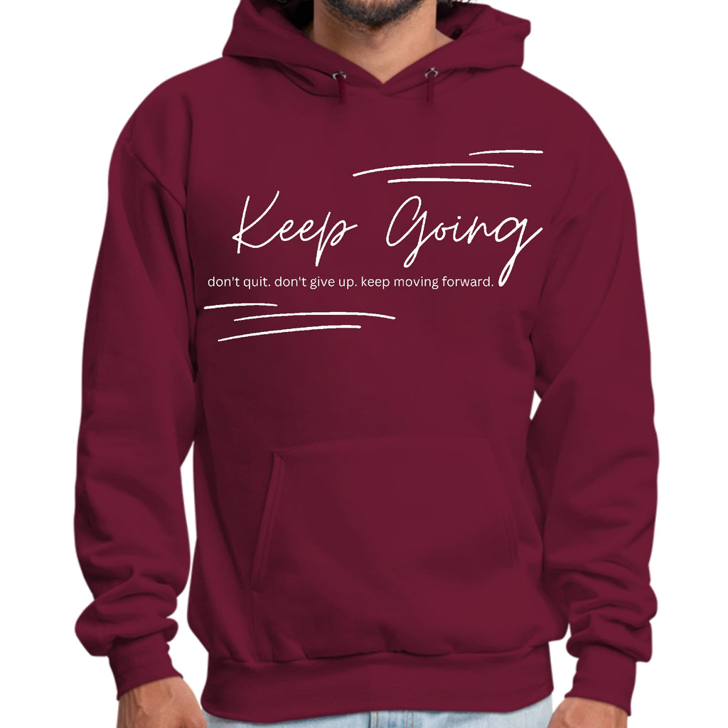 Mens Graphic Hoodie Keep Going Don’t Give Up - Inspirational