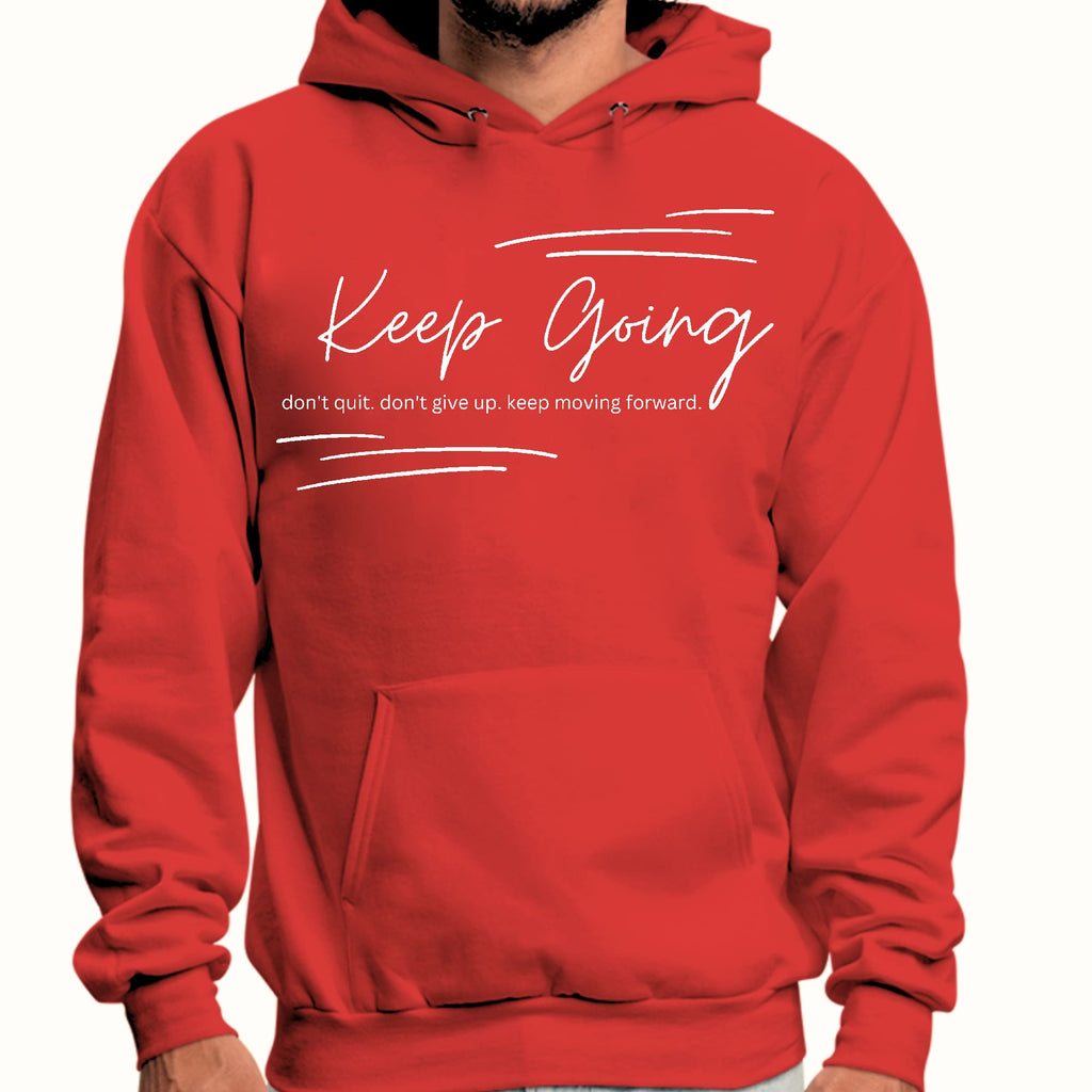 Mens Graphic Hoodie Keep Going Don’t Give Up - Inspirational