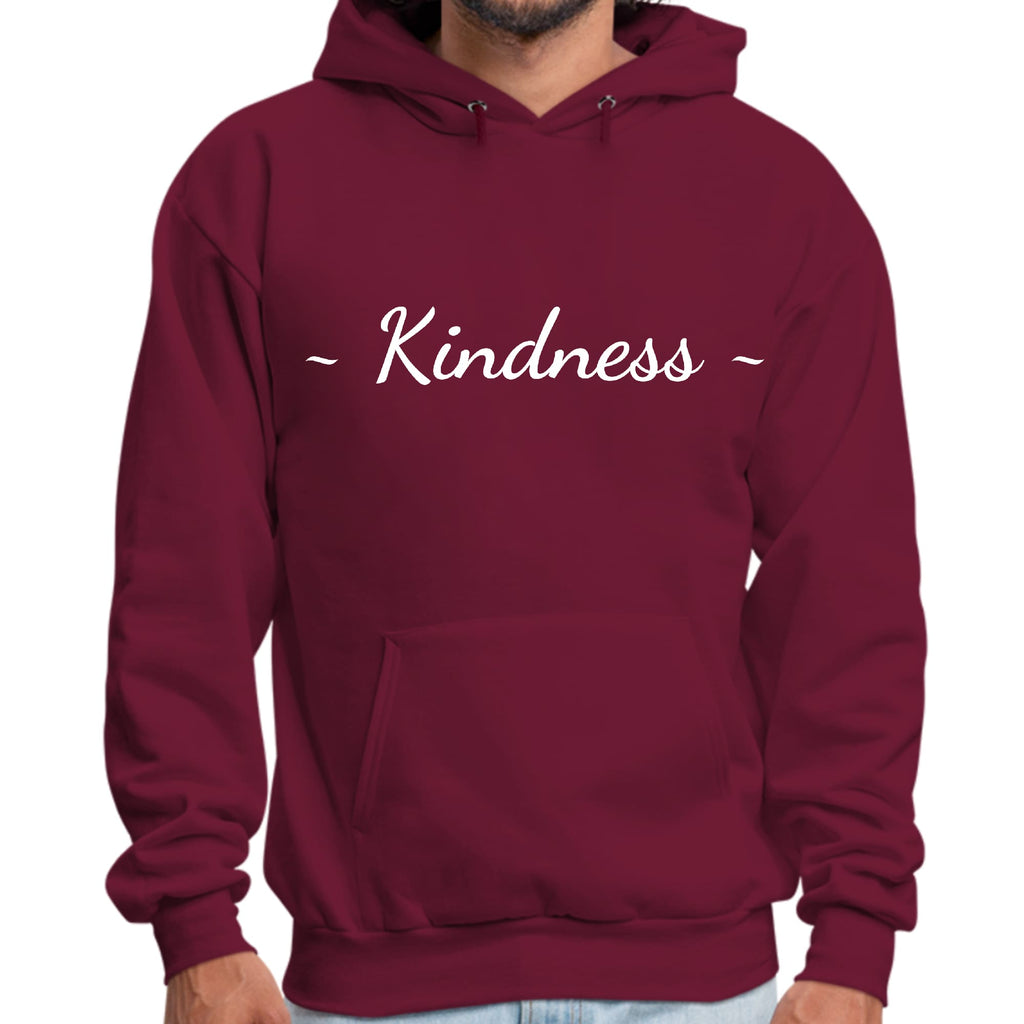 Mens Graphic Hoodie Kindness White Print