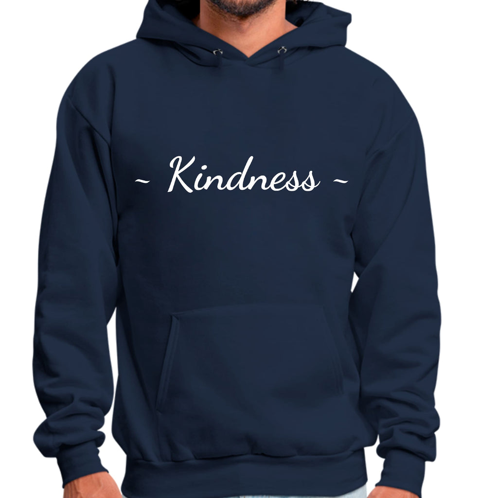 Mens Graphic Hoodie Kindness White Print