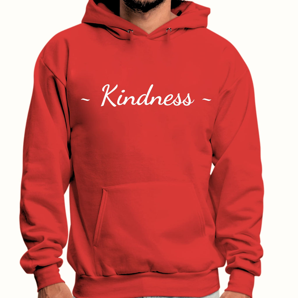 Mens Graphic Hoodie Kindness White Print