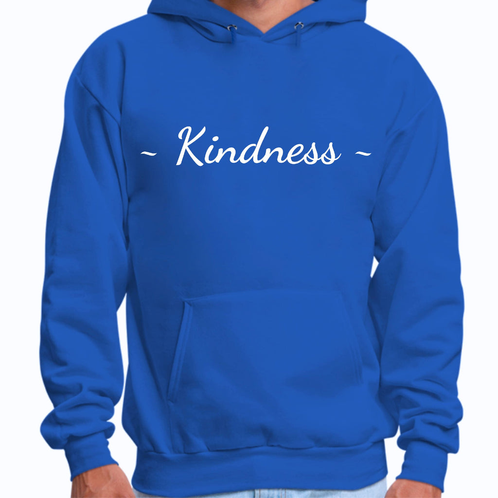 Mens Graphic Hoodie Kindness White Print