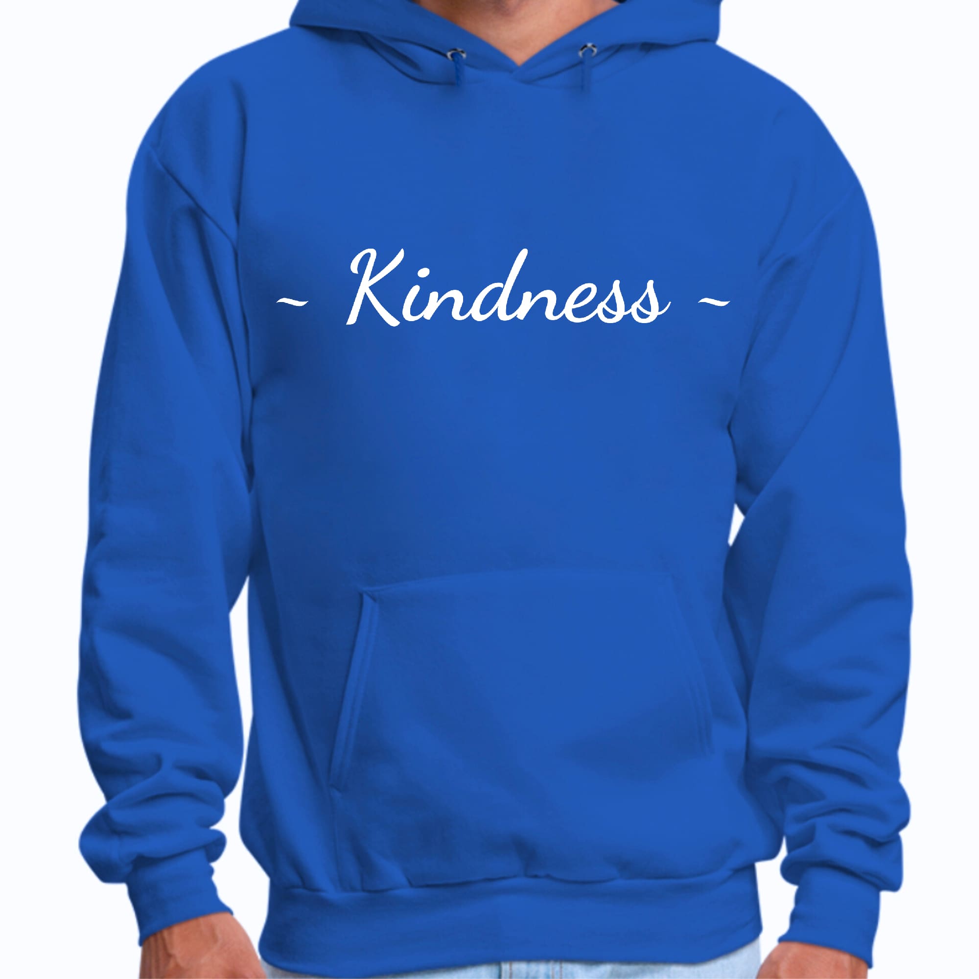 Mens Graphic Hoodie Kindness White Print