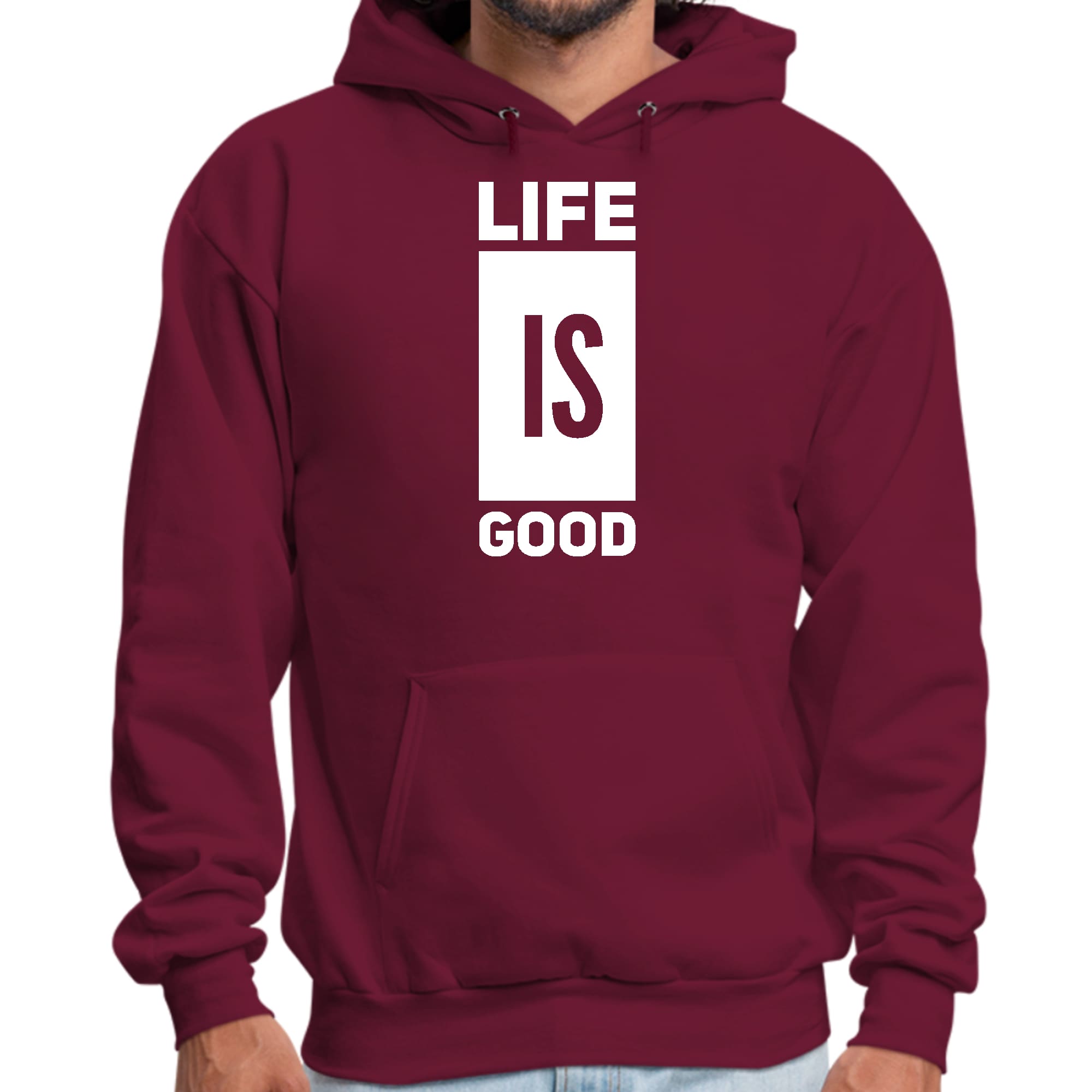 Mens Graphic Hoodie Life is Good