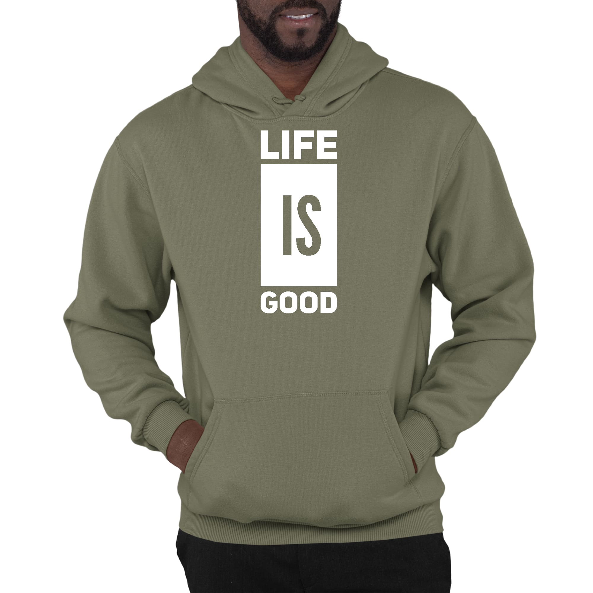 Mens Graphic Hoodie Life is Good